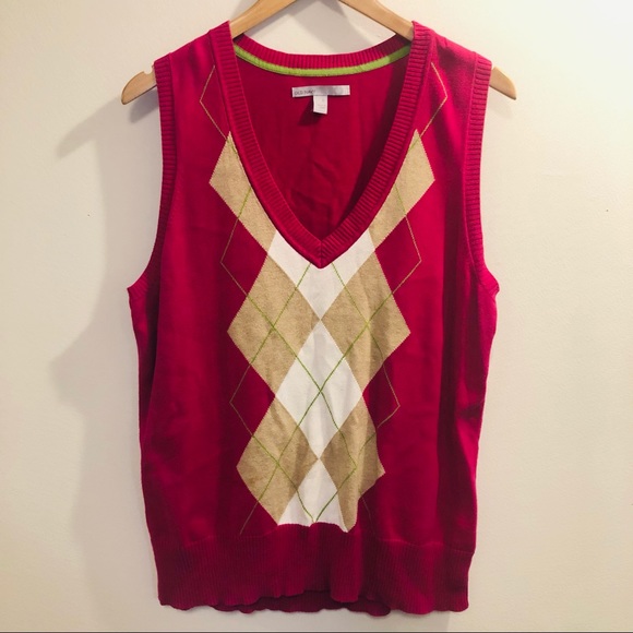 Old Navy Womens Argyle Sweater Vest 